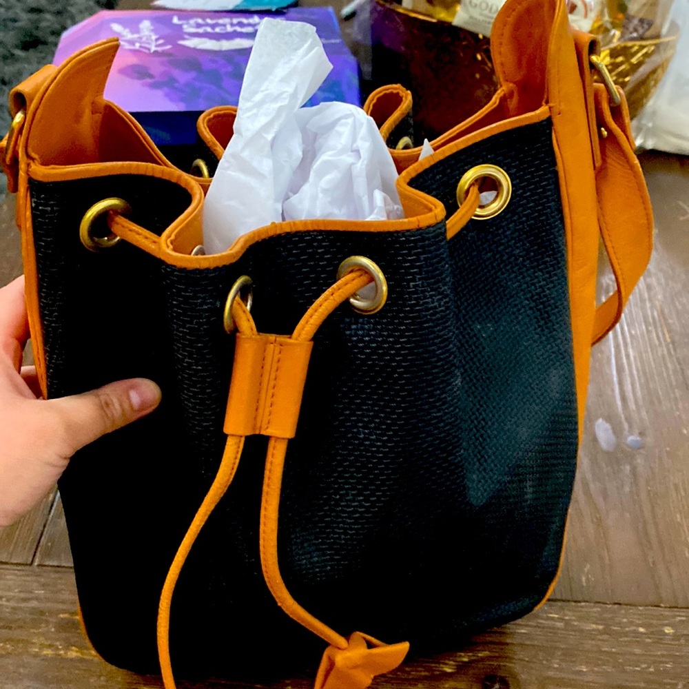 YSL bucket leather bag
